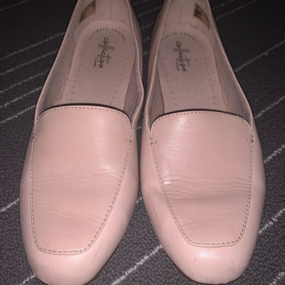 Clarks nude leather flats - Picture 1 of 4